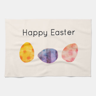Frohe Ostern Pastell-Eier Elegante weiche Creme Geschirrtuch