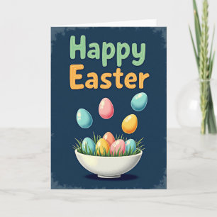 Frohe Ostern Pastell-Eier-Karte Karte
