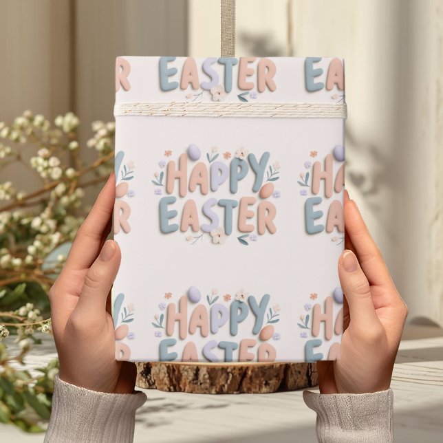 Frohe Ostern Pastell-Geschenkpapier Geschenkpapier (Von Creator hochgeladen)