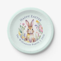 Frohe Ostern Pastell-Hase Floral-Bruncherparty