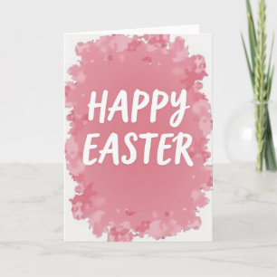 Frohe Ostern Pastellrosa Karte