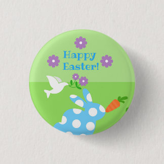 Frohe Ostern! Pinselknopf Button