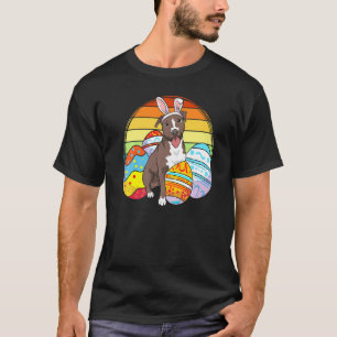 Frohe Ostern Pitbull Terrier Osterei Haustiere T-Shirt