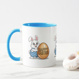Frohe Ostern Polka-Punkt-Hase Tasse