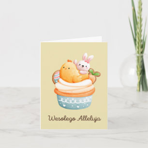 Frohe Ostern, Polnisch Frohe Ostern  Karte