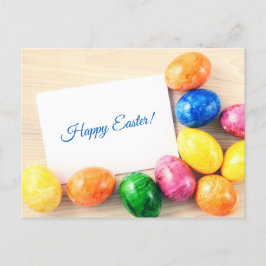 Frohe Ostern! Postkarte zu Ostern mit Ostereier