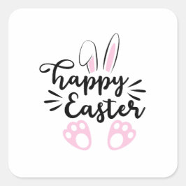 Frohe Ostern Quadratischer Aufkleber