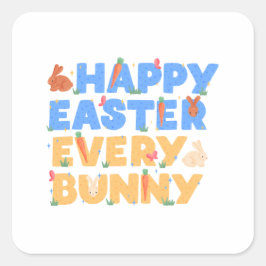 Frohe Ostern Quadratischer Aufkleber