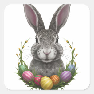 Frohe Ostern Quadratischer Aufkleber
