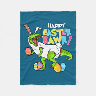 Frohe Ostern Rawr Hase Ei Jäger Jagdsaison Fleecedecke