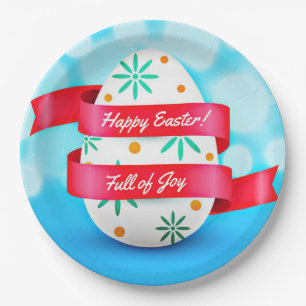 Frohe Ostern Realistischer Stil-23198 Pappteller