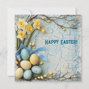 Frohe Ostern Retro-Grußkarte Feiertagskarte