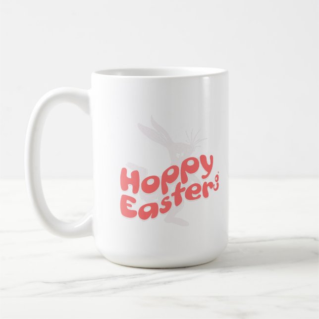 Frohe Ostern Retro Pink Orange Kaffeetasse (Links)