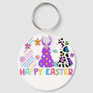 Frohe Ostern, Retro, Vintage Schlüsselanhänger
