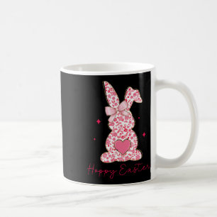 Frohe Ostern Rosa Blumen Chinoiserie Hase Mädchen Kaffeetasse