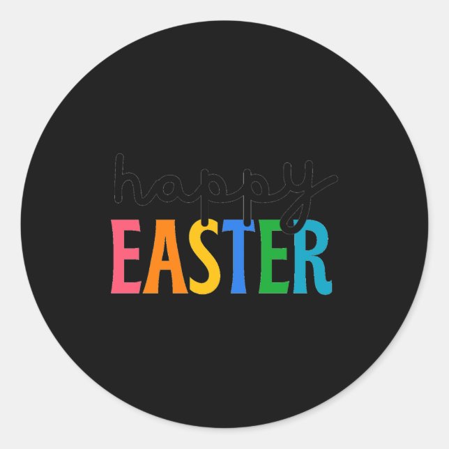 Frohe Ostern  Runder Aufkleber (Vorderseite)