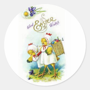 Frohe Ostern Runder Aufkleber