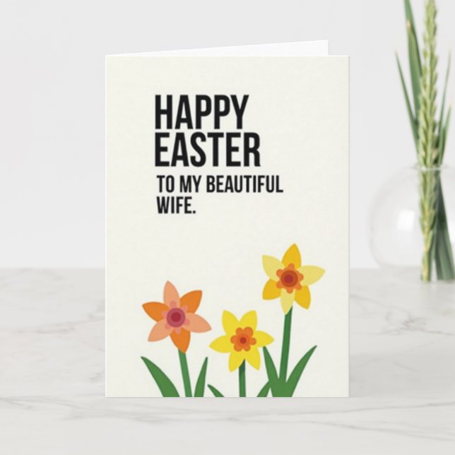 Frohe Ostern Schöne Frau Karte (Vorderseite)