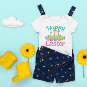 Frohe Ostern Schöne Religiöse Baby Strampler