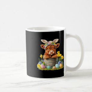 Frohe Ostern Schottische Kuh Niedliche Färse Kuhfa Kaffeetasse
