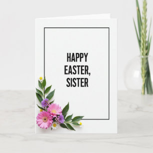 Frohe Ostern Schwester Floralkarte Karte