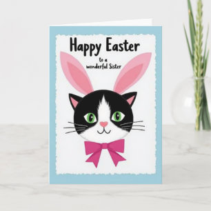 Frohe Ostern Schwester Katzenkarte Karte