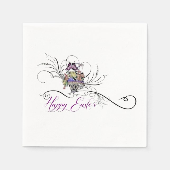 Frohe Ostern Serviette (Vorderseite)