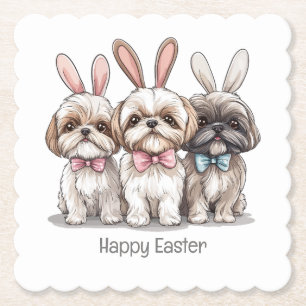 Frohe Ostern Shih Tzu Hunde Untersetzer