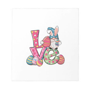 Frohe Ostern Shirt Gnom Ostertag Liebe Männer Frau Notizblock