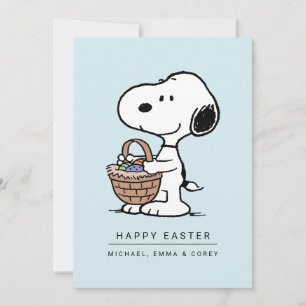 Frohe Ostern   Snoopy & der Osterhase Feiertagskarte