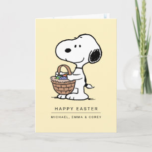 Frohe Ostern   Snoopy & der Osterhase Feiertagskarte