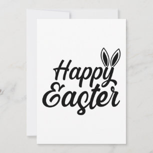 Frohe Ostern, sonnige Ohren auf schwarzem Text Feiertagskarte