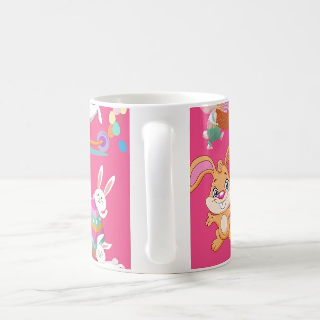 Frohe Ostern, sonnige Wünsche und farbenfrohe Eier Kaffeetasse (Henkel)