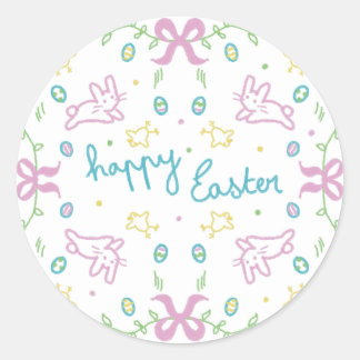 Frohe Ostern Süße Grüße  Runder Aufkleber