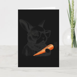 Frohe Ostern Süße Hase Karotten Lustige Brille  Karte