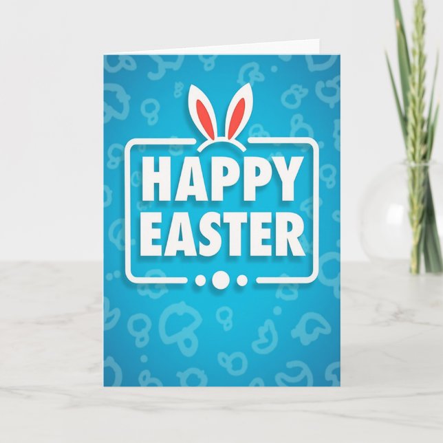 Frohe Ostern Süße Hase Karte (Vorderseite)