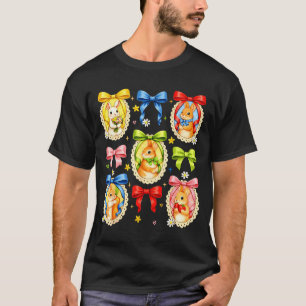 Frohe Ostern Süße Kokette Bogen Hase Portrait Mädc T-Shirt