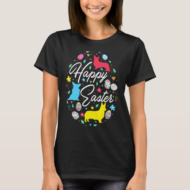 Frohe Ostern Süße Ostereier Form Sammlung Co T-Shirt (Vorderseite)