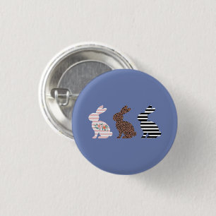 Frohe Ostern Süße Ostern Leopard Hase Kaninchen Button