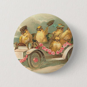 Frohe Ostern Süße Vintage-Ostern Button