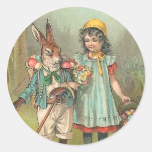 Frohe Ostern Süße Vintage-Ostern Runder Aufkleber