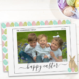 Frohe Ostern Süßer Hase Kinder Foto Feiertagskarte