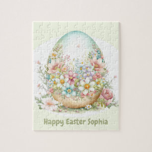 Frohe Ostern Süßes Ei personalisiertes Puzzle