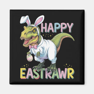 Frohe Ostern T Rex Oster Dinosaur Hase Ei Magnet
