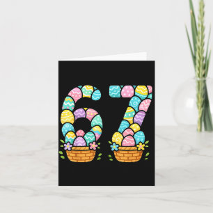 Frohe Ostern Tag 67 Hase Sechs Sieben 6 7 Eier Ost Karte