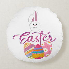 FROHE OSTERN TAG DESIGN RUNDES KISSEN