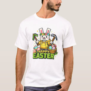 Frohe Ostern Tag Hase Ei Gamer Videospiel Kinder M T-Shirt