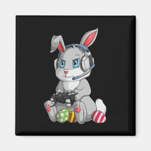 Frohe Ostern Tag Hase Ei Lustig Jungen Mädchen Kin Magnet