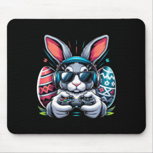Frohe Ostern Tag Hase Ei Videospiel Kinder Männer Mousepad