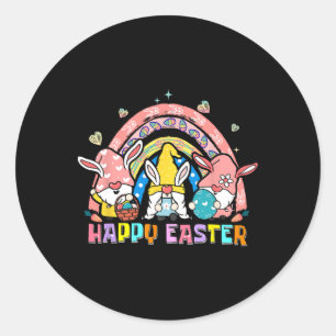 Frohe Ostern Tag Hase Gnom Osterei Karotte Gno Runder Aufkleber